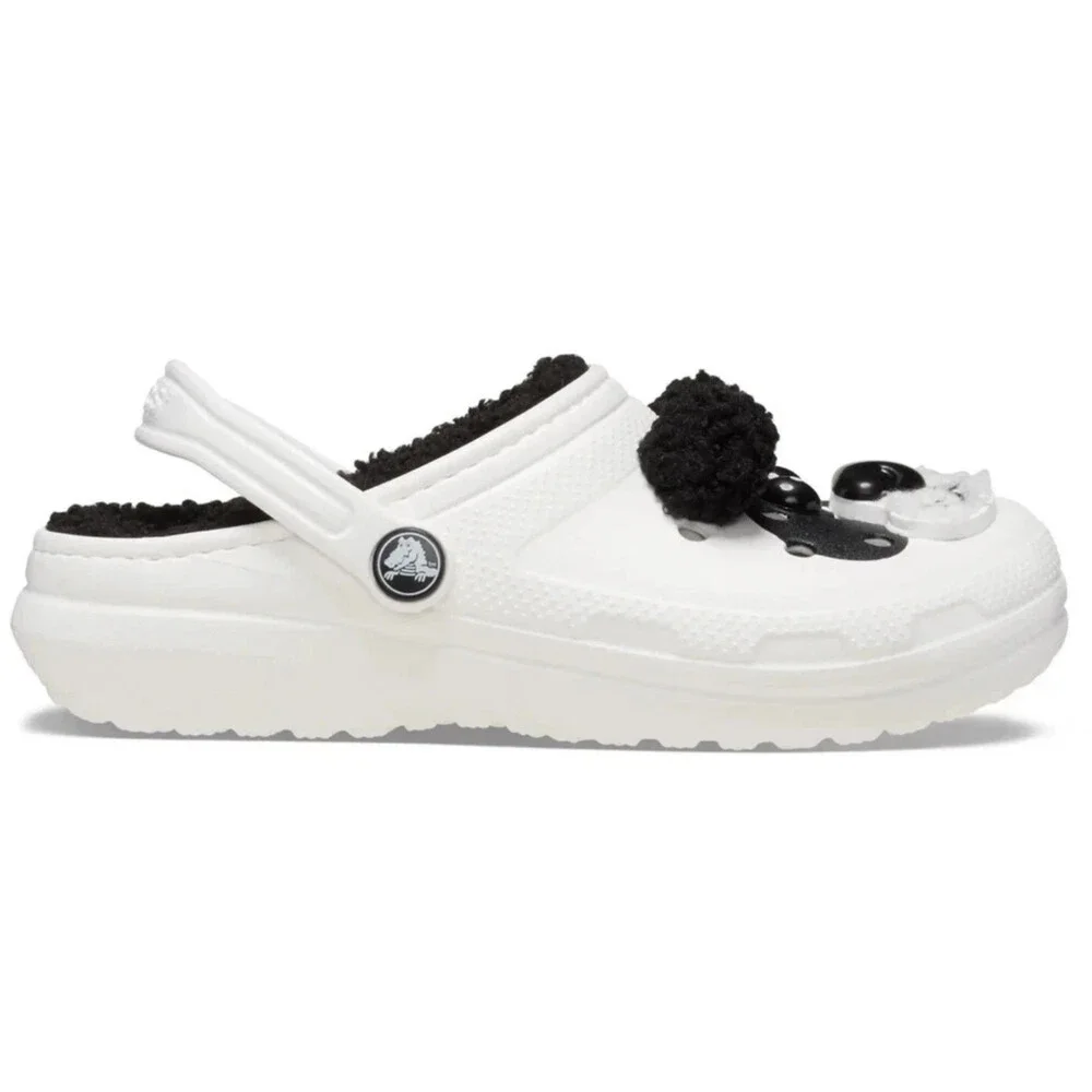 Crocs Classic Lined I Am Panda Bear 210395-0WX Clogs Kids C9 White Shoes KFC684